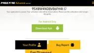 Tap on the Download APK button to start the download procedure for the APK (Image via Garena)